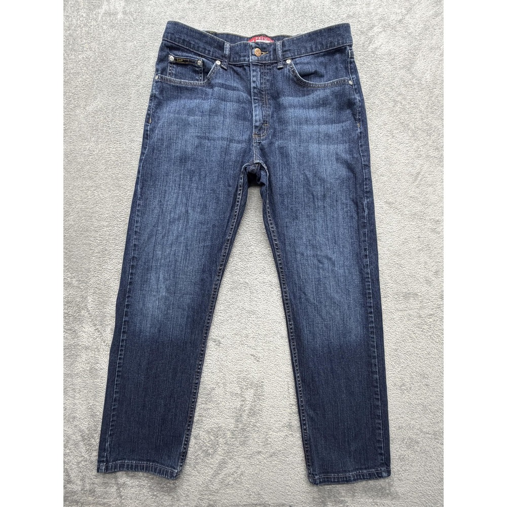 Lee Premium‎ Select Jeans Mens Measured 34x29 Blue Regular Fit Straight Leg
